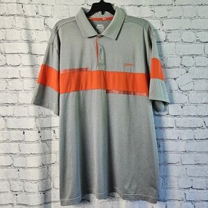 Slazenger Men's Golf Polo, Grey & Orange, Size 2XL XXL